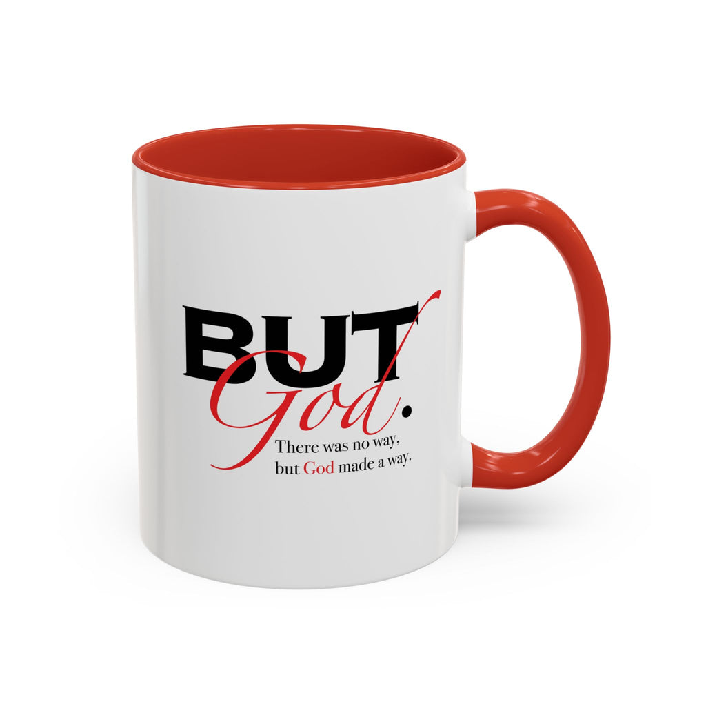 Coffee Mug — "But God." Inspirational Religious Left Handed Mug (11/15oz)