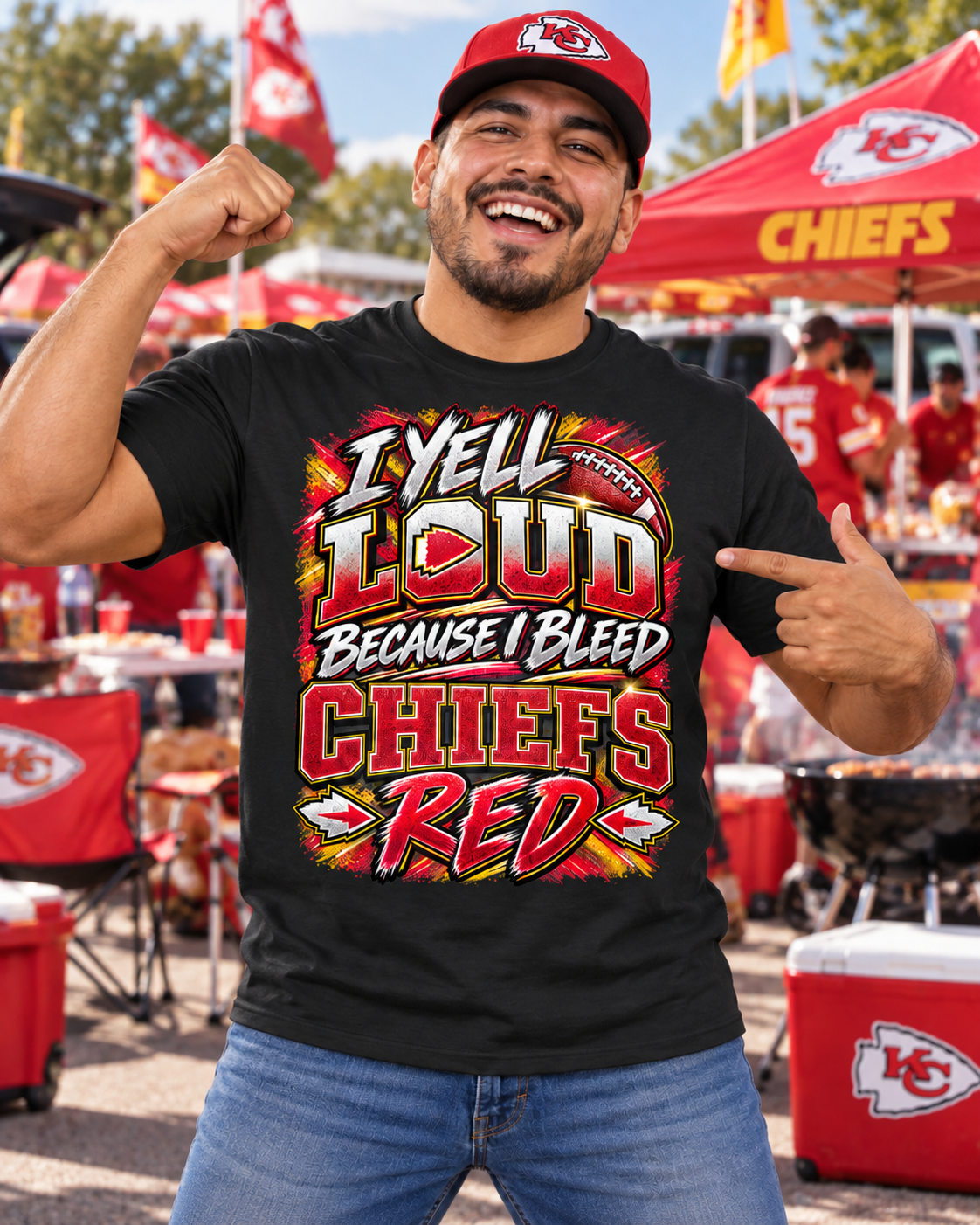 I Yell Loud Because I Bleed Chiefs Red™ Graphic Tee