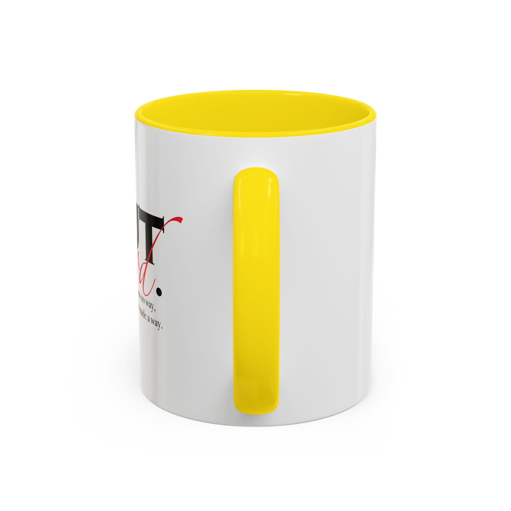 Coffee Mug — "But God." Inspirational Religious Left Handed Mug (11/15oz)