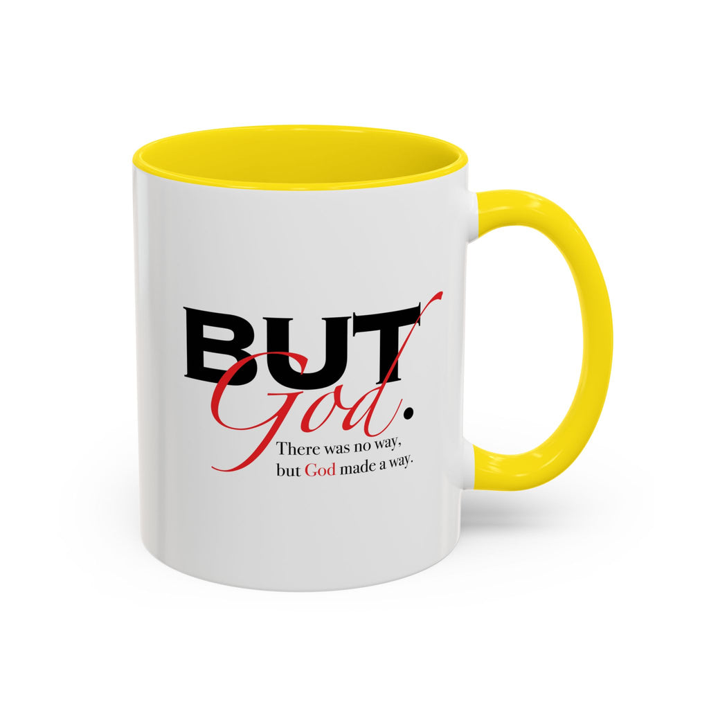 Coffee Mug — "But God." Inspirational Religious Left Handed Mug (11/15oz)
