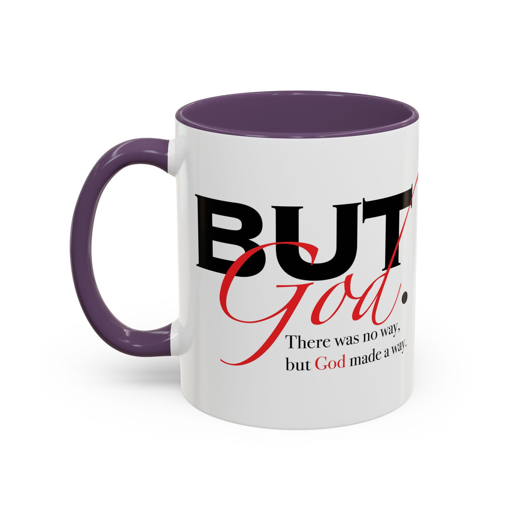 Accent Coffee Mug — "But God" Right Hand Coffee Cup (11/15oz)