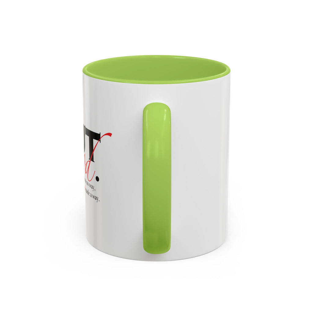 Coffee Mug — "But God." Inspirational Religious Left Handed Mug (11/15oz)