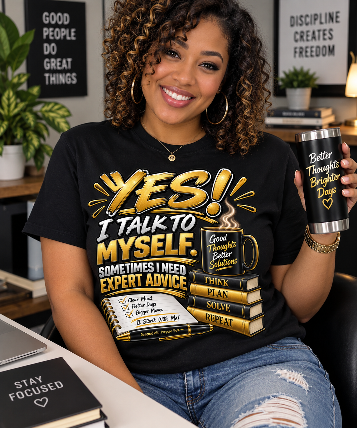 Yes! I Talk to Myself™ Expert Advice Graphic Tee